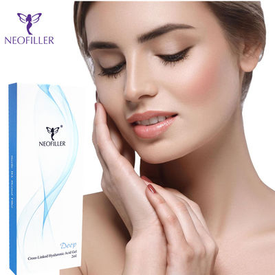 झुर्रियों के लिए सिरिंज शिकन हटाने Hyaluronic एसिड भराव 2ml Hyaluronic एसिड इंजेक्शन