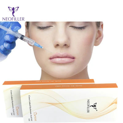 पारदर्शी इंजेक्शन गहराई Hyaluronic एसिड Dermal Filler 1ml 2ml 10ml 20ml