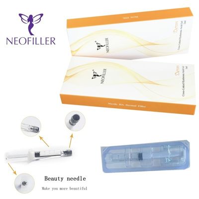 चेहरे के इंजेक्शन के लिए 24mg/ml क्रॉस लिंक्ड पारदर्शी हाइलूरोनिक एसिड डर्मल फिलर
