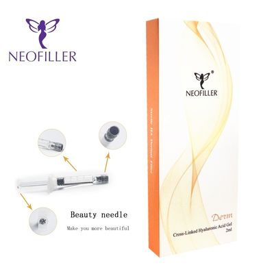 चेहरे के इंजेक्शन के लिए 24mg/ml क्रॉस लिंक्ड पारदर्शी हाइलूरोनिक एसिड डर्मल फिलर