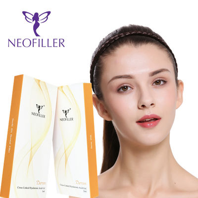 चेहरे के इंजेक्शन के लिए 24mg/ml क्रॉस लिंक्ड पारदर्शी हाइलूरोनिक एसिड डर्मल फिलर