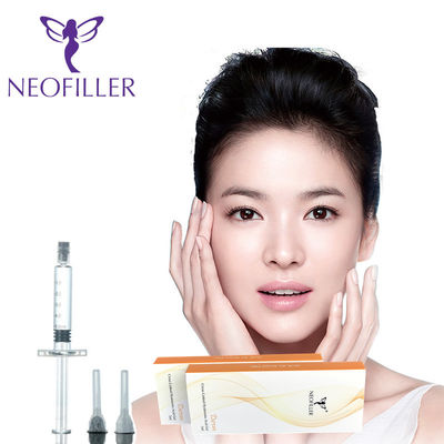 पारदर्शी 24mg-ml Hyaluronic Acid Dermal Filler इंजेक्शन योग्य जेल 9-12 महीने दीर्घायु चेहरे का कायाकल्प बढ़ाने वाला