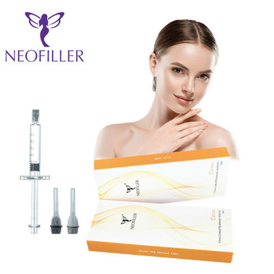 पारदर्शी 24mg-ml Hyaluronic Acid Dermal Filler इंजेक्शन योग्य जेल 9-12 महीने दीर्घायु चेहरे का कायाकल्प बढ़ाने वाला