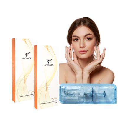 Neofiller Youthful Glow Hyaluronic Acid Dermal Filler with 24mg/ml 9-12 महीने तक एकाग्रता हाइपोडर्मिक इंजेक्शन के माध्यम से दीर्घायु