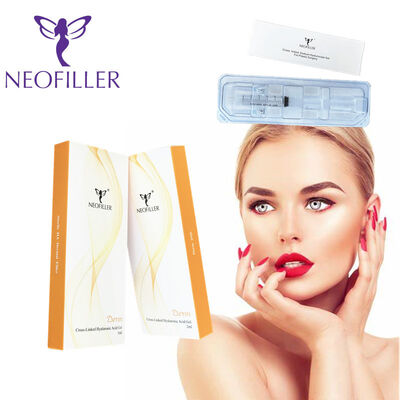Neofiller 24mg-ml Hyaluronic Acid Dermal Filler क्रॉस-लिंक्ड इंजेक्शन योग्य जेल 9-12 महीने दीर्घायु वृद्धि