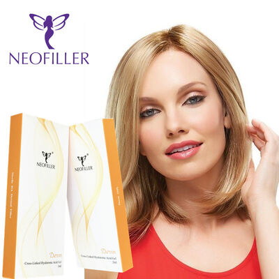 Neofiller 24mg-ml Hyaluronic Acid Dermal Filler क्रॉस-लिंक्ड इंजेक्शन योग्य जेल 9-12 महीने दीर्घायु वृद्धि