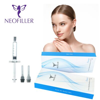 Neofiller 24mg-ml Hyaluronic Acid Dermal Filler इंजेक्शन योग्य जेल 9-12 महीने दीर्घायु कमरे के तापमान पर भंडारण समाधान