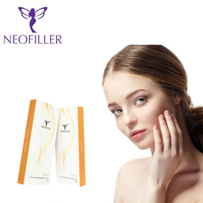 24mg-ml Hyaluronic Acid Dermal Filler क्रॉस-लिंक्ड इंजेक्शन योग्य जेल 9-12 महीने दीर्घायु चेहरे की मात्रा में वृद्धि