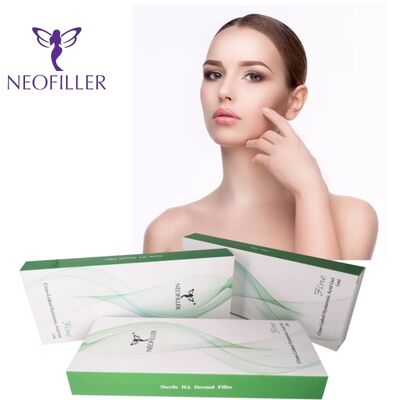 Neofiller क्रॉस-लिंक्ड 24mg-ml हाइलूरोनिक एसिड डर्मल फिलर इंजेक्शन योग्य जेल 9-12 महीने दीर्घायु हाइपोडर्मिक इंजेक्शन फॉर्मूला