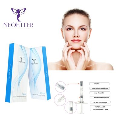 24mg-ml Hyaluronic Acid Dermal Filler 1ml हाइपोडर्मिक इंजेक्शन झुर्रियों को कम करने के लिए फेशियल कॉन्टूरिंग इंजेक्शन योग्य जेल