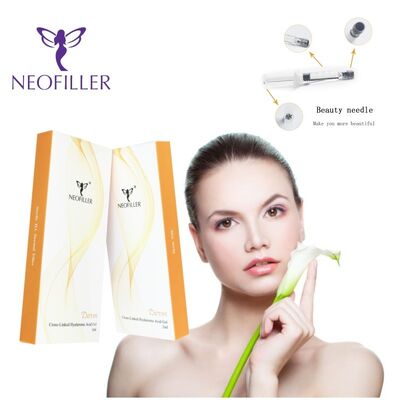 कमरे के तापमान पर भंडारण Hyaluronic Acid Dermal Filler 24mg-ml क्रॉस-लिंक्ड इंजेक्शन योग्य जेल फेशियल वॉल्यूम रिस्टोरेशन त्वचा हाइड्रेशन