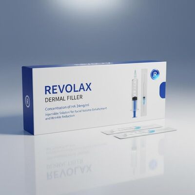 Ha की एकाग्रता 24mgml Revolax Dermal Filler चेहरे की मात्रा बढ़ाने और झुर्रियों को कम करने के लिए इंजेक्शन समाधान