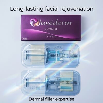 जेल फॉर्मूलेशन Juvederm Dermal Filler 2 गुना 1ml वॉल्यूम हाइपोडर्मिक इंजेक्शन गहराई चिकित्सा सौंदर्य प्रसाधन अनुप्रयोगों के लिए उपयुक्त