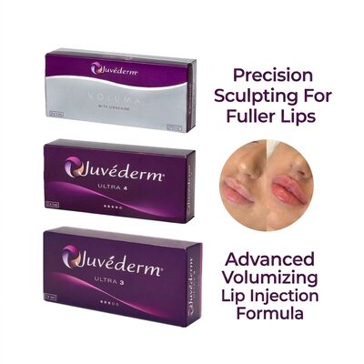सिरिंज की मात्रा 2 1ml प्रति बॉक्स Juvederm Voluma Filler सुरक्षा चेहरे का आकृतिकरण मात्रा बढ़ाने के लिए इंजेक्शन योग्य त्वचा भराव