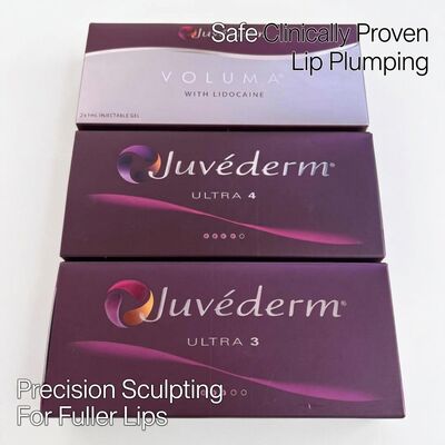 सिरिंज की मात्रा 2 1ml प्रति बॉक्स Juvederm Voluma Filler सुरक्षा चेहरे का आकृतिकरण मात्रा बढ़ाने के लिए इंजेक्शन योग्य त्वचा भराव