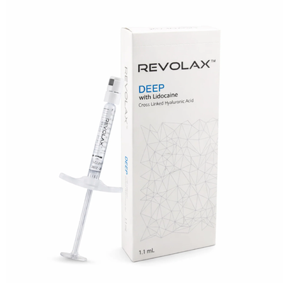 फ्रीजिंग से बचें Revolax Dermal Filler Fine Deep Sub Q Concentration 20 mg per mL गहरे चेहरे के वॉल्यूम और झुर्रियों के उपचार के लिए इंजेक्शन योग्य