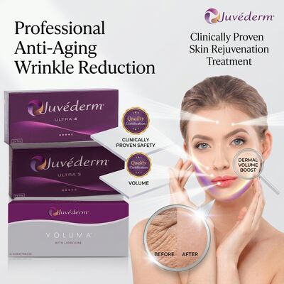 Juvederm अल्ट्रा 3 लिप फिलर इंजेक्शन योग्य हिअल्यूरोनिक एसिड डर्मल फिलर 24mg/ml लिप वॉल्यूम परिभाषा के लिए