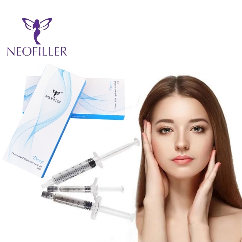 Neofiller Deep Hyaluronic Acid Dermal Filler with 24mg/ml 9-12 महीने तक एकाग्रता हाइपोडर्मिक इंजेक्शन के माध्यम से दीर्घायु