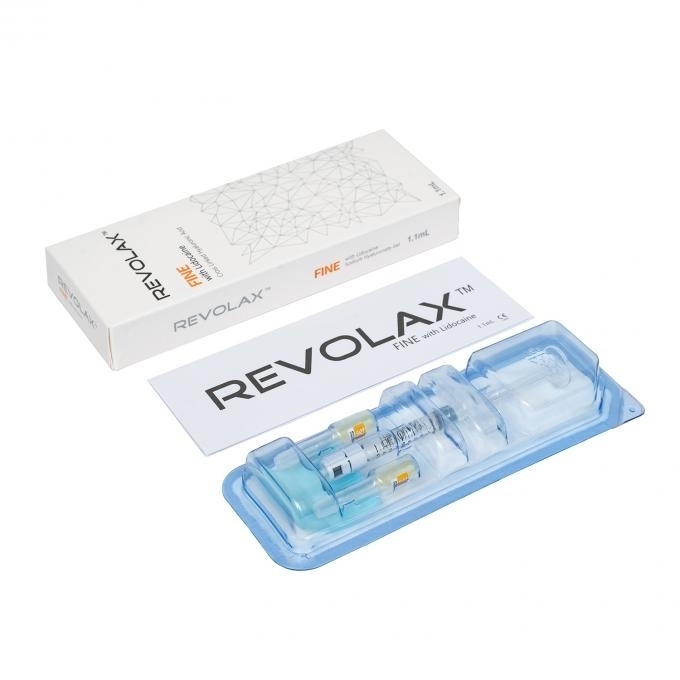 Revolax Dermal Filler Hyaluronic Acid Filler with 6-12 Months Duration क्रॉस-लिंक्ड HA और गैर-पशु व्युत्पन्न