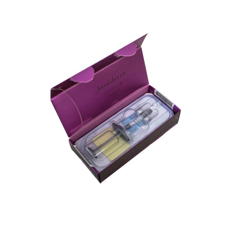 चेहरे के लिए जुवेडर्म डर्मल फिलर हयालूरोनिक एसिड के साथ, जो त्वचा की लोच में सुधार और चेहरे पर उम्र बढ़ने के लक्षणों को कम करने के लिए डिज़ाइन किया गया है