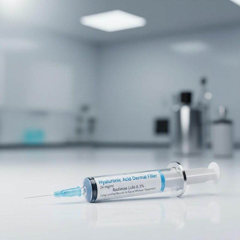 24 Mg/ml Hyaluronic Acid Dermal Filler Radiesse Lido 0.3 प्रतिशत सांद्रता चेहरे की झुर्रियों के उपचार में दीर्घकालिक परिणाम प्रदान करता है