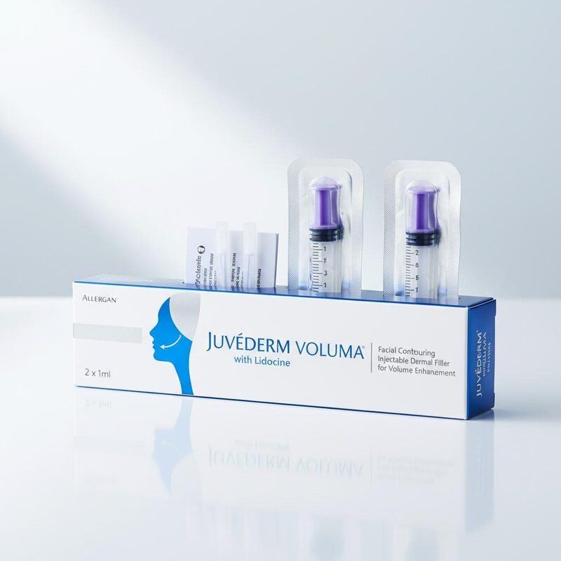 सिरिंज की मात्रा 2 1ml प्रति बॉक्स Juvederm Voluma Filler सुरक्षा चेहरे का आकृतिकरण मात्रा बढ़ाने के लिए इंजेक्शन योग्य त्वचा भराव