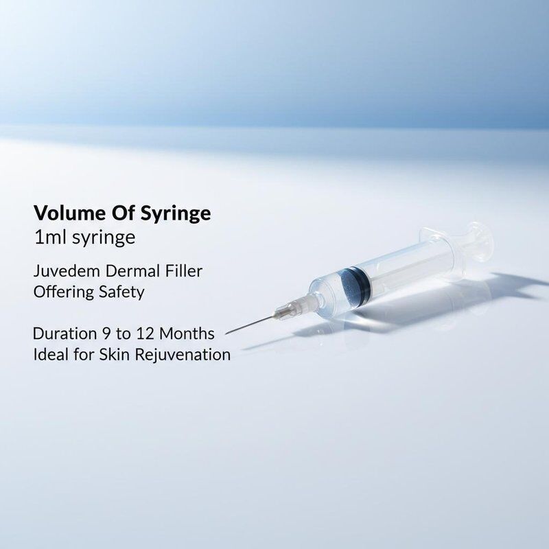 सिरिंज की मात्रा 1ml सिरिंज Juvederm Dermal Filler सुरक्षा प्रदान करता है अवधि 9 से 12 महीने त्वचा कायाकल्प के लिए आदर्श